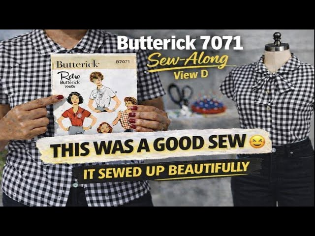 This Was a Good Sew 😌It Sewed up beautifully | Butterick 7071(View D) Sew- Along