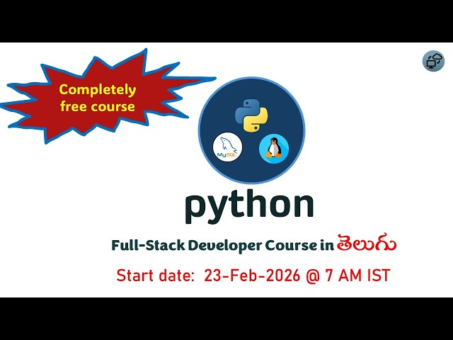 Python Full-stack Developer Course in Telugu | Open to everyone