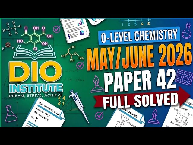 5070 May June 2026 42 Solution | O levels Chemistry