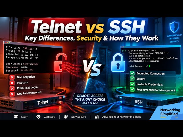 Telnet vs SSH: Key Differences, Security & How They Work