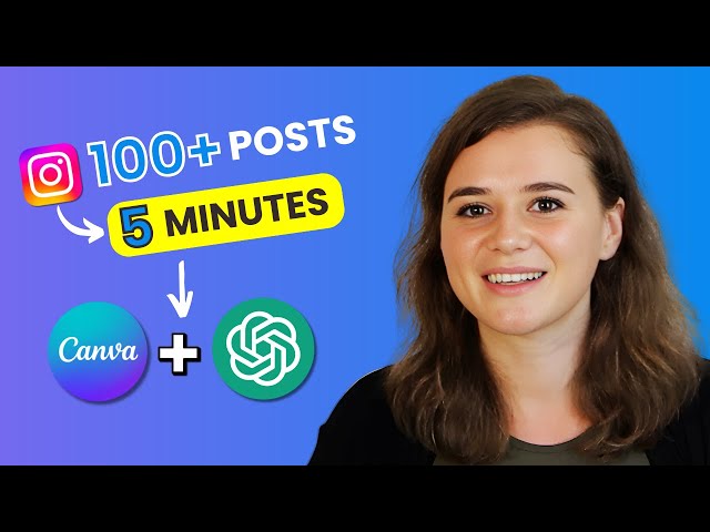 CREATE 100 Instagram POSTS In 5 Mins ChatGPT + Canva