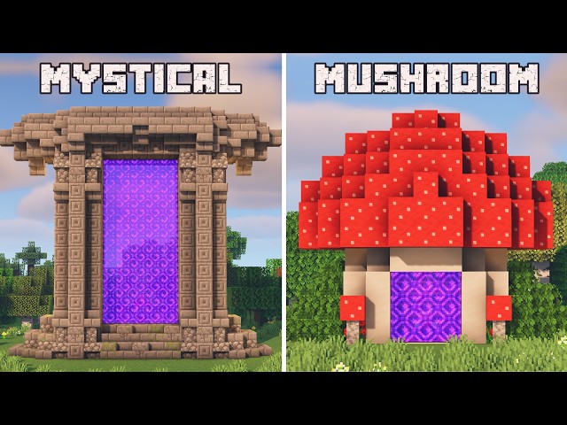 5 Easy Aesthetic Nether Portal Builds for Minecraft Survival - Easy Tutorial