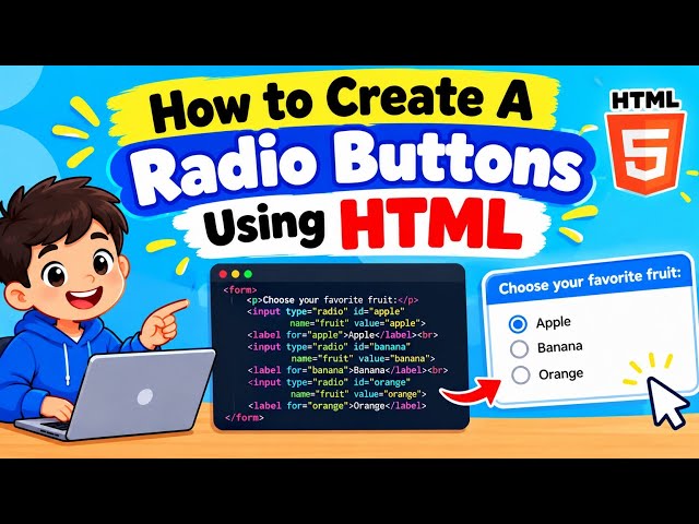 How to Create Radio Buttons Using HTML / Coding Tutorial 