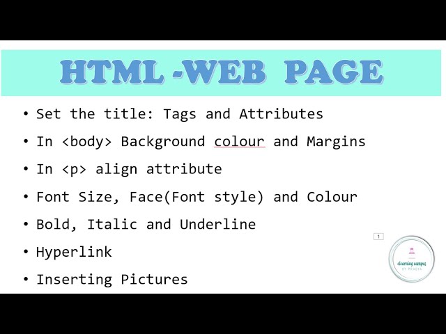 HTML Coding : hyperlink , Image , paragraph and more