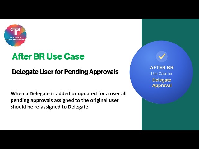 After Business Rule Use Case | Delegate Approval in Servicenow  | Most asked Interview Questions