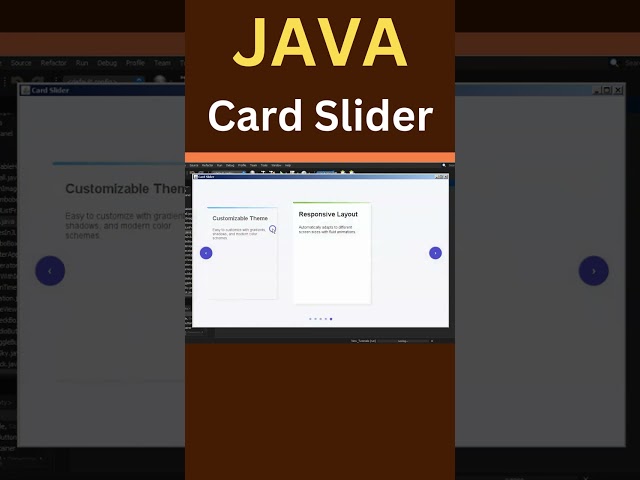 JAVA - How to Create a Card Slider With Animation