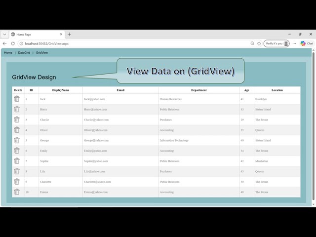 ASP.Net C# GridView