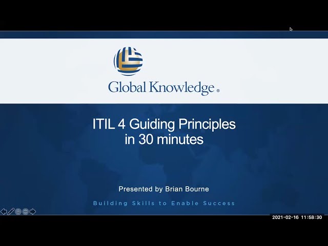 ITIL 4 Guiding Principles In 30 Minutes | Global Knowledge