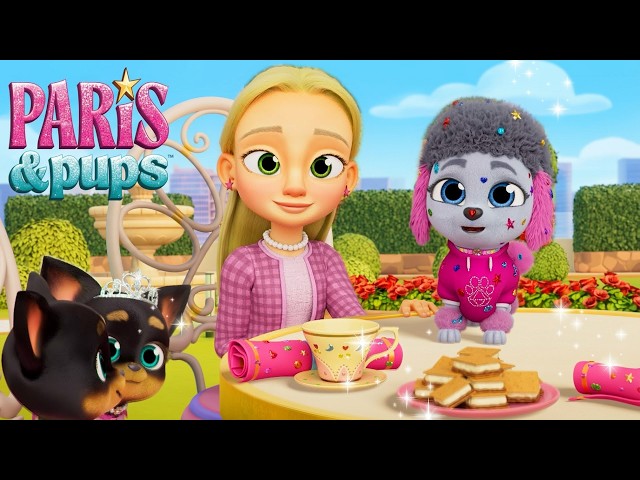🎉 Dog Tea Party on the Rufftop! 🐶 Slivington Has the Zoomies 🐩  Cartoons for Kids | Paris & Pups