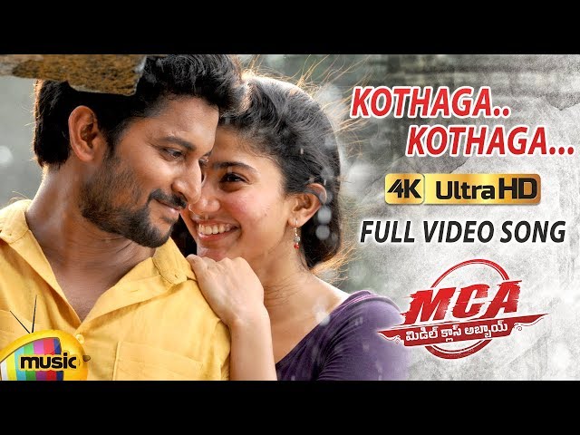 Kothaga Kothaga Full Video Song 4K | MCA Movie Songs | Nani | Sai Pallavi | 2018 Telugu Songs