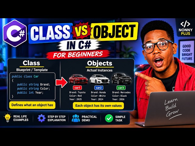 Classes and Objects in C# Explained for Beginners  C# OOP Tutorial #coding #programming #dotnet