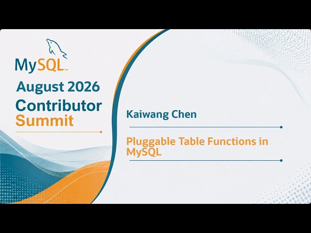 Pluggable Table Functions in MySQL