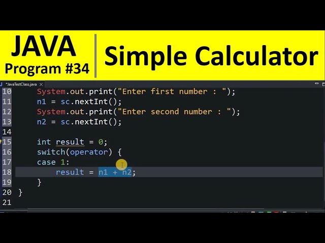 Java Program #34 - Make a Simple Calculator Using Switch Case in Java