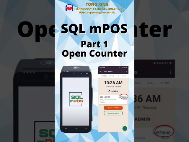 SQL mPOS (Part 1 Open Counter)