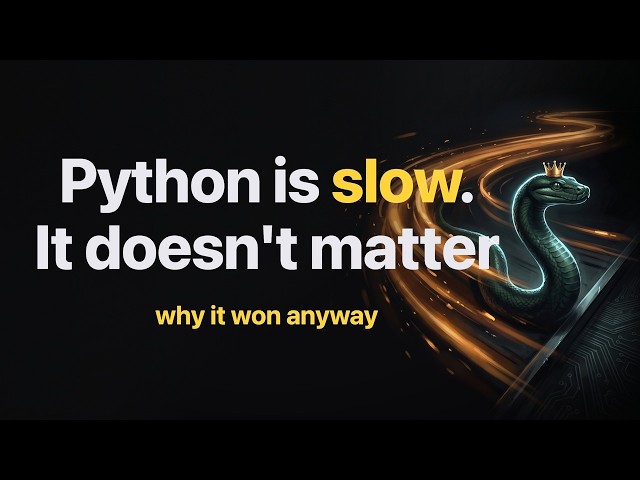 Python Is Slow. It Doesn't Matter