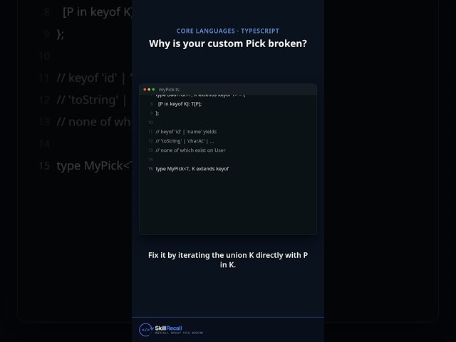 Why Your Custom Pick Picks The Wrong Keys In TypeScript