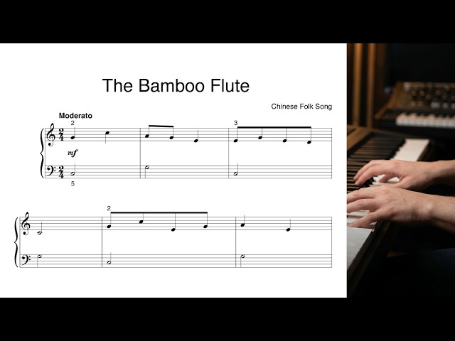 Learn "The Bamboo Flute" (Chinese) - Beginner Piano Sheet Music