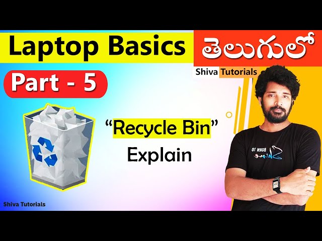 How to use laptop for beginners in telugu, || Part 5 ||, laptop basics in telugu, Recycle Bin