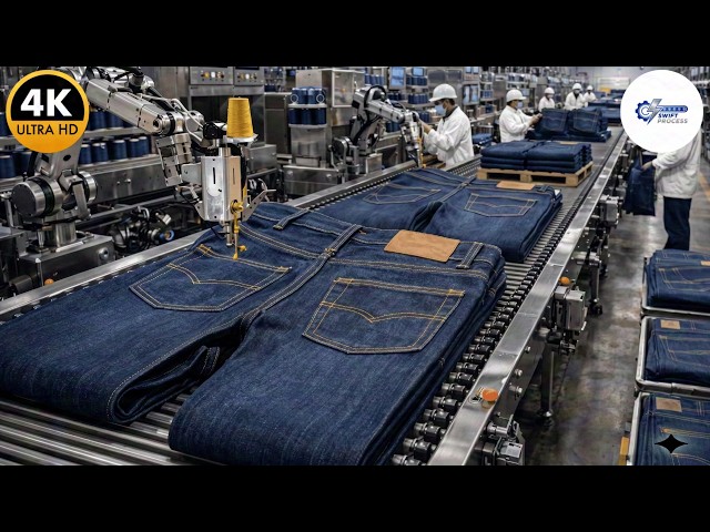 Inside the Mega Factory: How Millions of American Jeans are Made (Full Process)