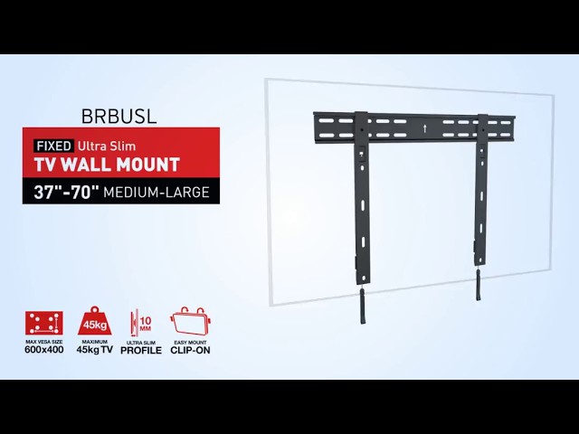 Crest Fixed Wall Mount - Ultra Slim M-L - BRBUSL