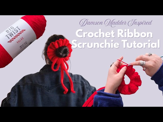 DAMSON MADDER Inspired Crochet Scrunchie Tutorial 🦢 Step by Step, Beginner Friendly Instructions!