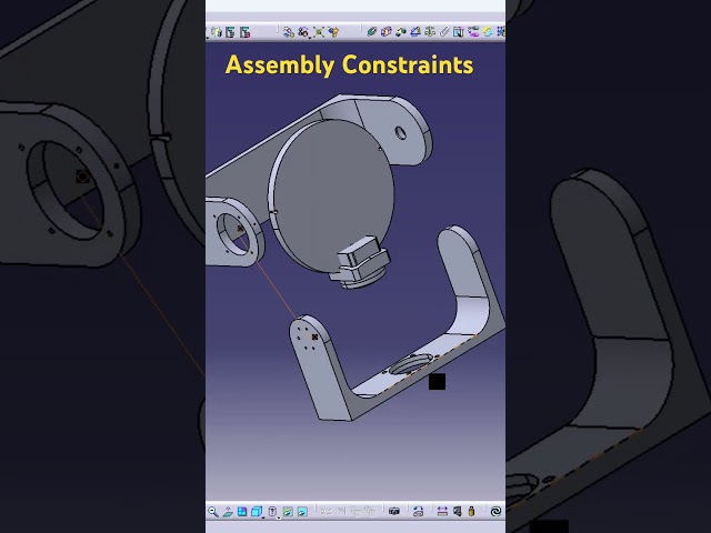 CATIA V5 applying Assembly Constraints #tutorial #cnc #catiav5 #solidworks #mechanicalengineering