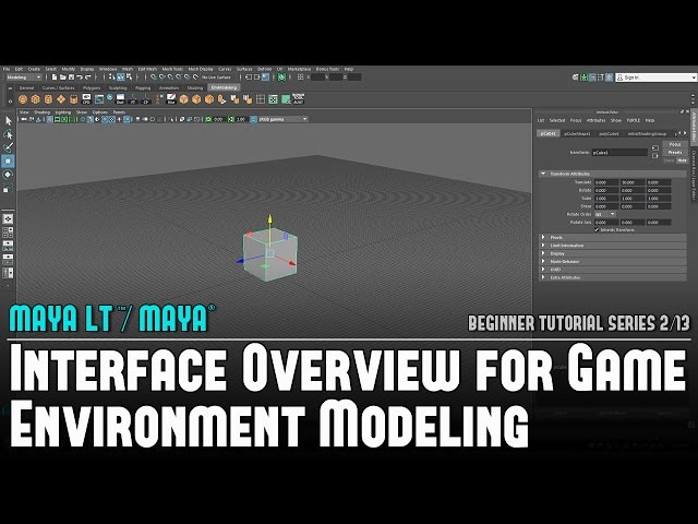 Maya Beginner Tutorial 2/13: Interface Overview for Game Environment Modeling