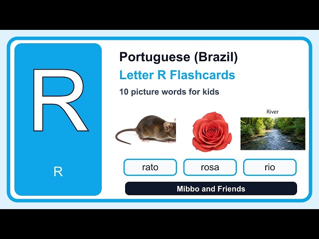 Portuguese (Brazil) Letter R Flashcards | Learn 10 Words