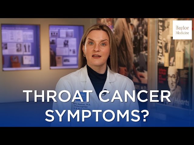 What are the symptoms of throat cancer?