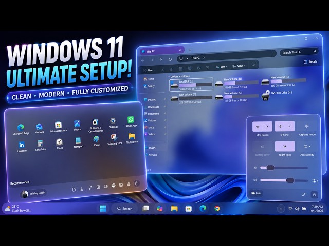 🔥 I Turned Windows 11 into a Futuristic Orbit UI! 🤯 | Full Customization with Windhawk | ®™ |