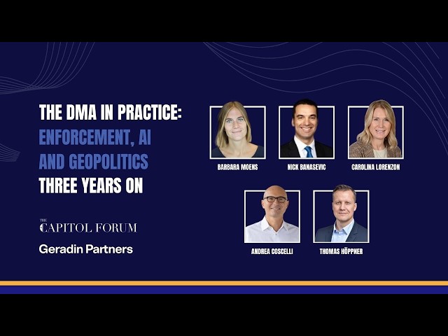 Panel: Artificial Intelligence and the DMA | The DMA in Practice: Three Years On