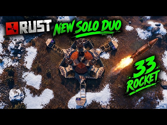 33 ROCKET SOLO / DUO BUNKER BASE | Rust Base Building Tutorial🔥