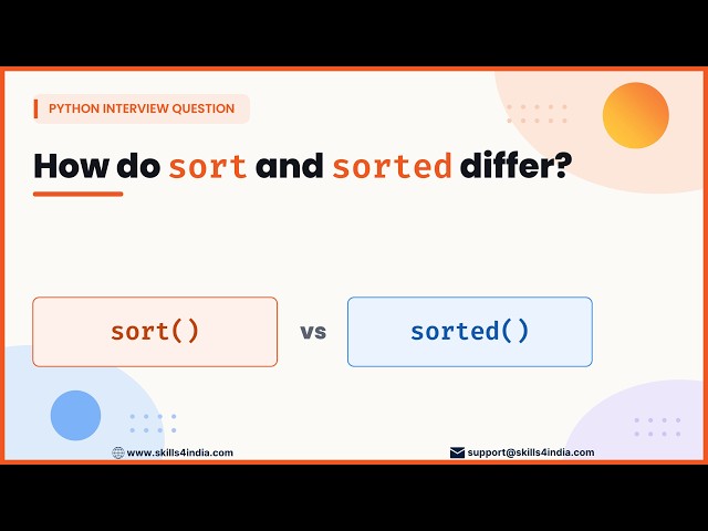 Python sort() vs sorted() | Key Differences for Coding Interviews