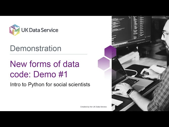 New Forms of Data Code Demo 1 - Intro to Python for Social Scientists