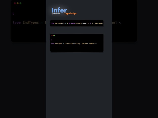 TypeScript Magic: How to Extract Array Tail Types with Infer  #coding #javascript #typescript