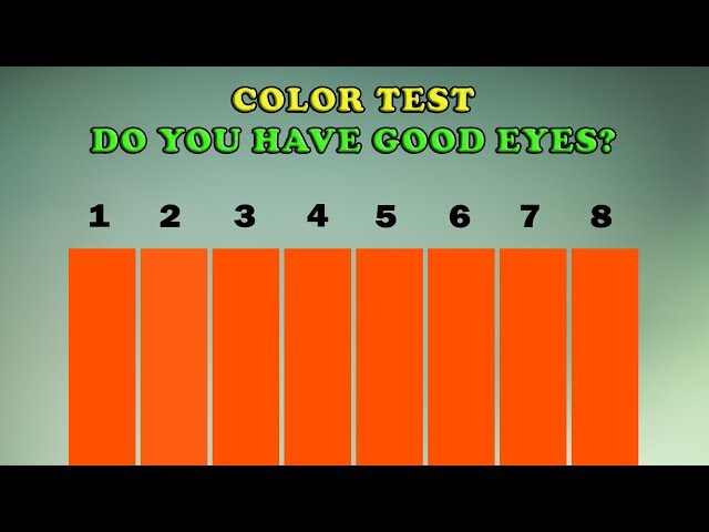 How Good Are Your Eyes Color Test - Optical illusions Eye Test #3