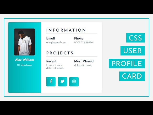 How to create the User Profile Card Using HTML and CSS