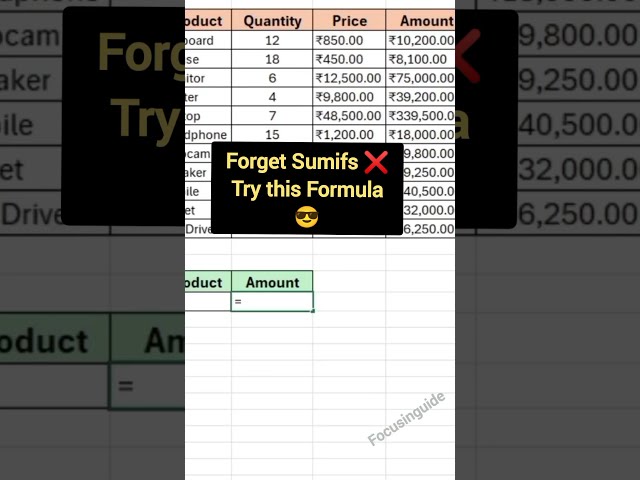 Forget SUMIFS! 😱 Try This Powerful DSUM Formula in Excel 🚀