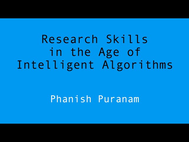Research Skills in the Age of Intelligent Algorithms