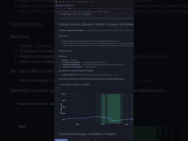 Hidden Markov Models in Quant Finance #quant #coding #finance #algotrading