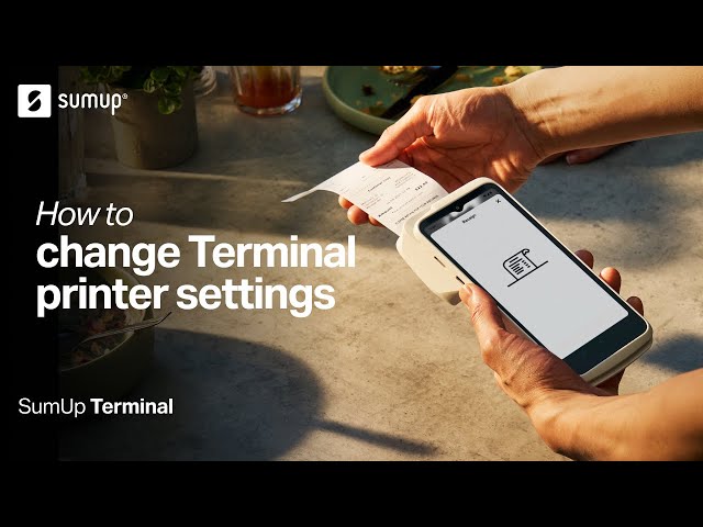 How to change Terminal printer settings