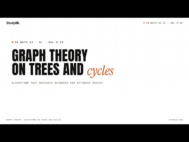 IB Math AI HL 3.16 — Graph Theory: Algorithms on Trees and Cycles