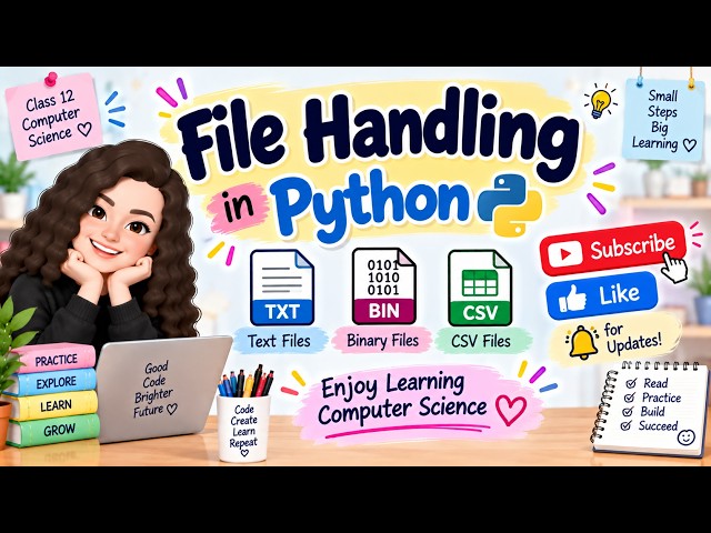 File Handling in Python | Introduction | Text, Binary & CSV Files | Class 12 CBSE CS 083