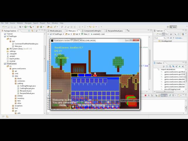 VoxelCaverns Crafting Demo