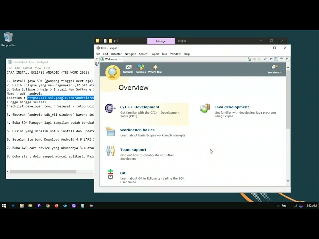 Developer Android With Eclipse Luna And Android SDK