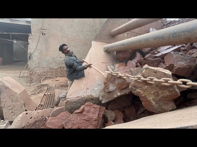 "Big Rock Crusher Machine: AGiant in Action"Big Rock Crushing: A  PowerfulProcess"#stonecrusher