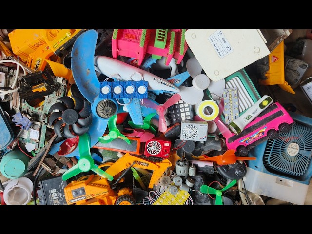 how to make awesome ideas from scrap / breaking and opening toys / dc motor fan / fan motor