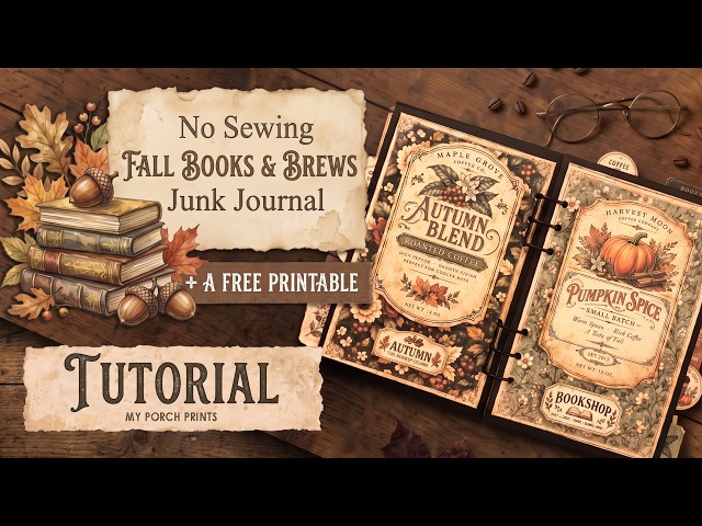 Easy Fall Junk Journal Tutorial START-TO-FINISH!🍂 | No Sewing!