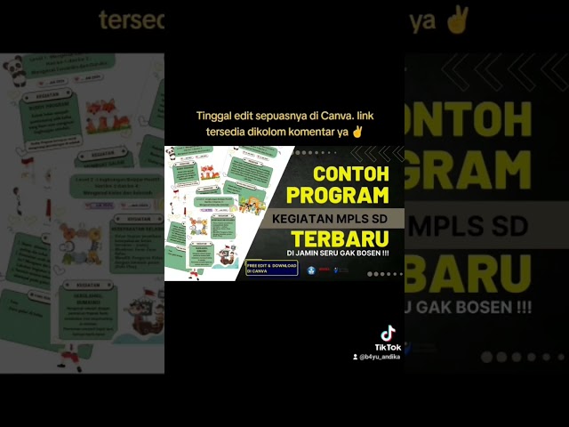 Contoh program kegiatan MPLS SD TP. 2023/2024 #kegiatan #mpls #sd #tp #2024