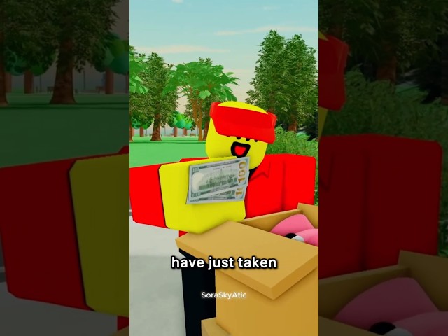 Delivery driver saves lonely boy's birthday 🥺❤️ #roblox #animation